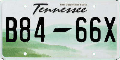 TN license plate B8466X