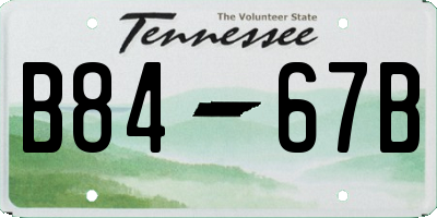 TN license plate B8467B