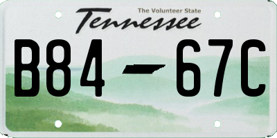 TN license plate B8467C