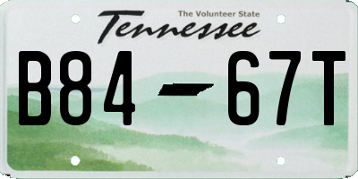 TN license plate B8467T