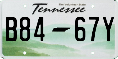 TN license plate B8467Y
