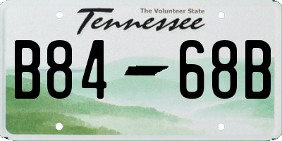TN license plate B8468B