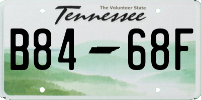 TN license plate B8468F