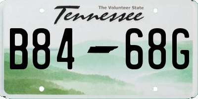 TN license plate B8468G