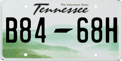 TN license plate B8468H