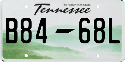 TN license plate B8468L