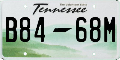 TN license plate B8468M