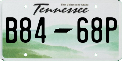 TN license plate B8468P
