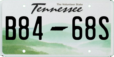 TN license plate B8468S