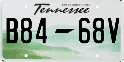 TN license plate B8468V