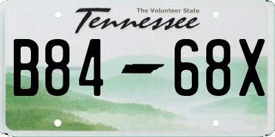 TN license plate B8468X