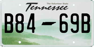 TN license plate B8469B