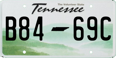 TN license plate B8469C