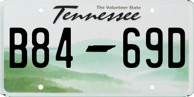 TN license plate B8469D