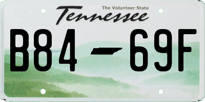 TN license plate B8469F
