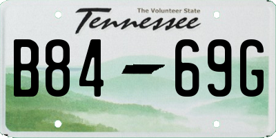 TN license plate B8469G