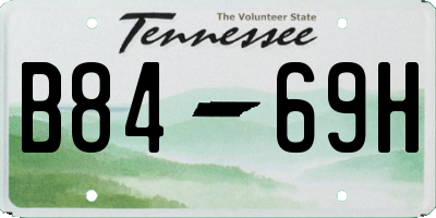 TN license plate B8469H