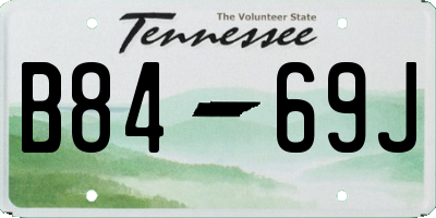 TN license plate B8469J