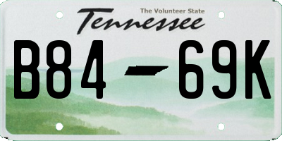 TN license plate B8469K