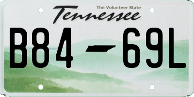 TN license plate B8469L