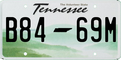 TN license plate B8469M
