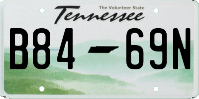 TN license plate B8469N
