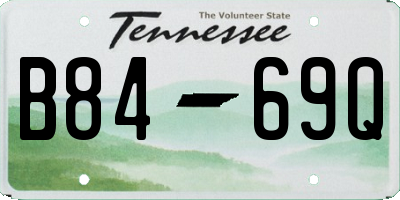 TN license plate B8469Q