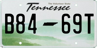 TN license plate B8469T