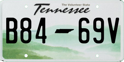 TN license plate B8469V