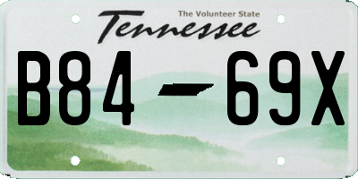 TN license plate B8469X