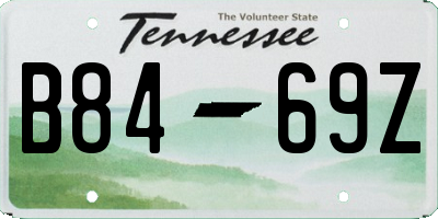 TN license plate B8469Z