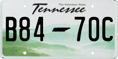 TN license plate B8470C