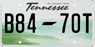 TN license plate B8470T