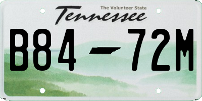 TN license plate B8472M