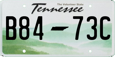TN license plate B8473C