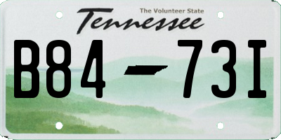 TN license plate B8473I