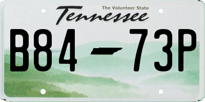 TN license plate B8473P