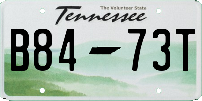 TN license plate B8473T