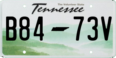 TN license plate B8473V