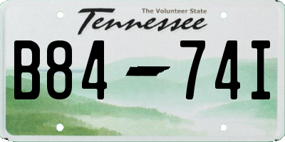TN license plate B8474I