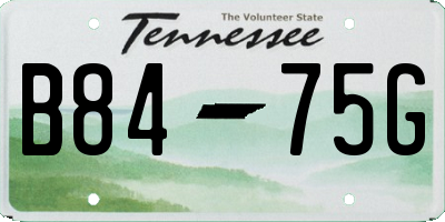 TN license plate B8475G