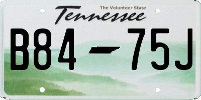 TN license plate B8475J