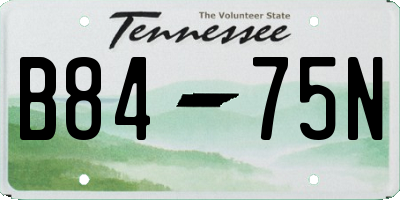TN license plate B8475N