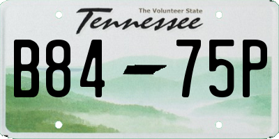 TN license plate B8475P