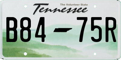 TN license plate B8475R