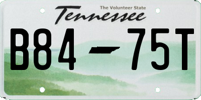TN license plate B8475T