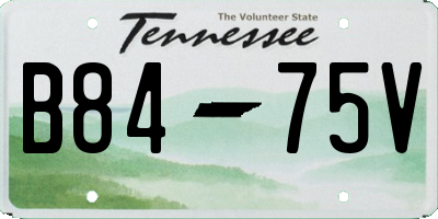 TN license plate B8475V