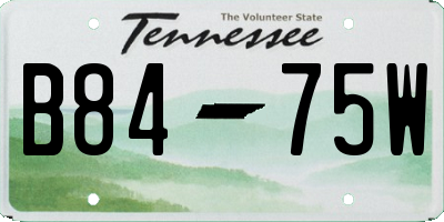 TN license plate B8475W