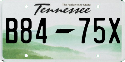 TN license plate B8475X