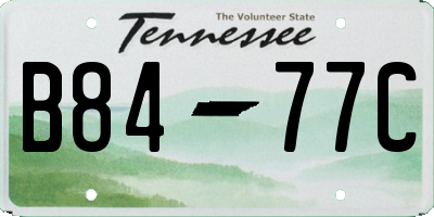 TN license plate B8477C